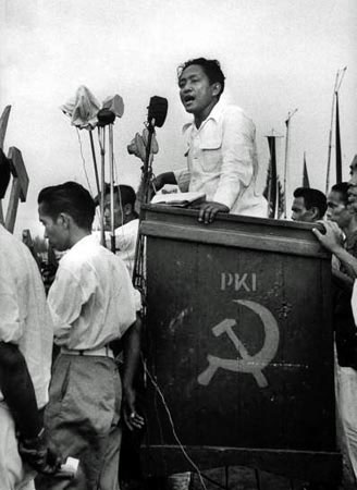 Dipa Nusantara Aidit principal dirigeant du parti Communiste d’Indonésie-1955