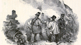 Les révolutionnaires canonnent les Hollandais
