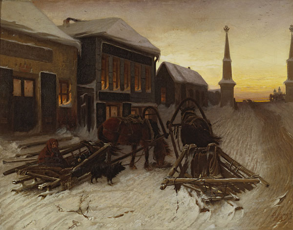 Vassili Perov-La dernière taverne à la porte de la ville