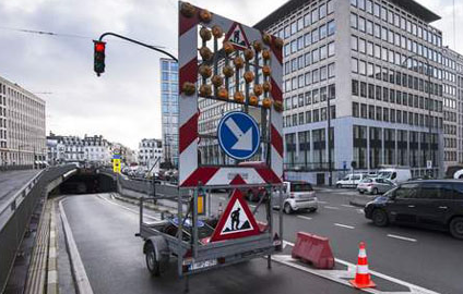 Entrée du tunnel Stéphanie en travaux