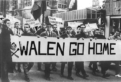 Leuven 1966, manifestation des étudiants nationalistes flamands