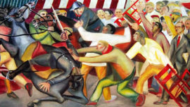 Forces murales (Louis Deltour, Edmond Dubrunfaut, Roger Somville) "Les grandes grèves de 1950 à Bruxelles"