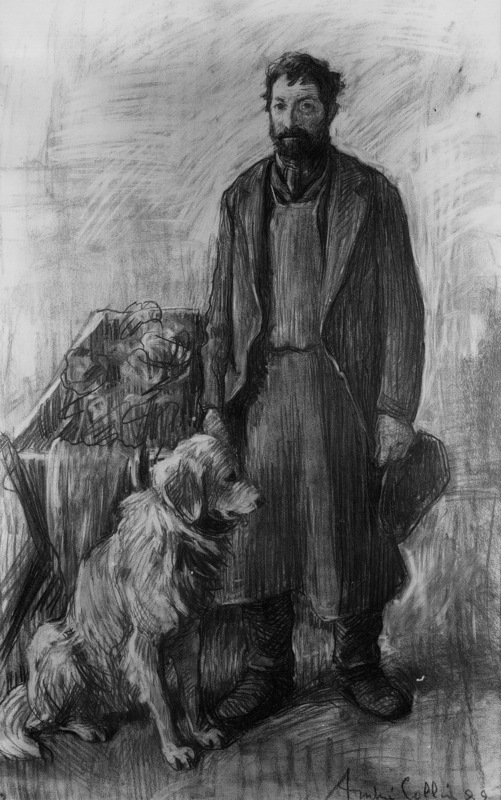 André Collin - Homme au chien