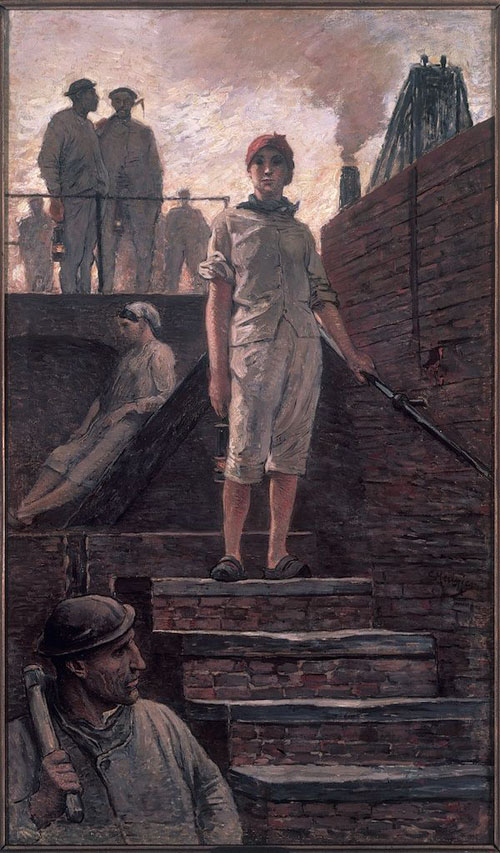 Constantin Meunier - Hiercheuse descendant à la fosse
