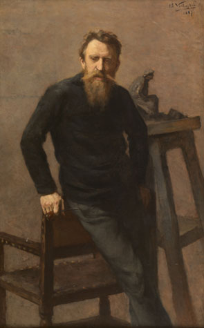 Portait de C Meunier par Isidore Verheyden