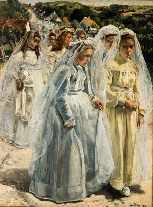 Léon Frédéric - Le retour de la procession