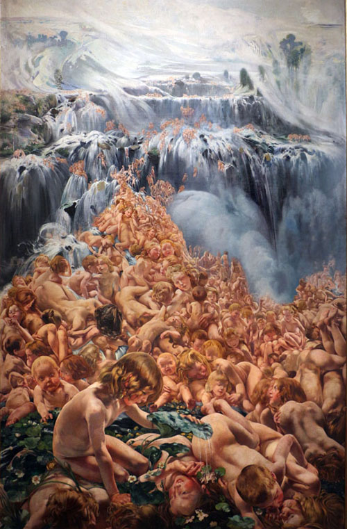 Léon Frédéric - Le ruisseau (Volet gauche : Le glacier - le torrent)