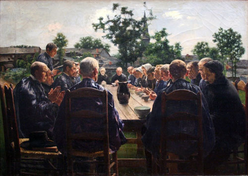 Léon Frédéric - Le repas de funéraille