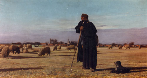 Louis Pion - Herder met zijn kudde (Berger avec son troupeau) 
