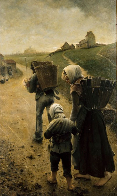 Léon Frédéric - Les marchands de craie (Volet droit : Le soir)