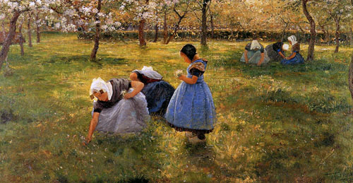 Théodore Verstraete - Printemps à Schoore, Zeeland 