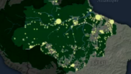 La lumière des villes dans l’Amazonie