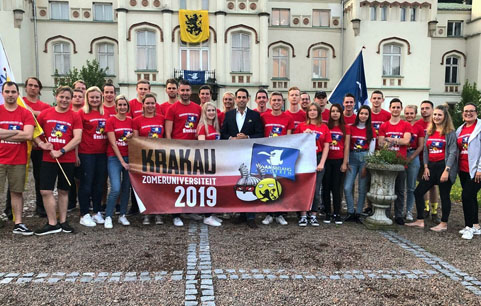Tom Van Grieken, Président du Vlaams Belang durant l'université d'été 2019 à Cracovie