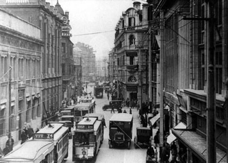 La Jiujiang Road à Shanghai, vers la fin des années 1920