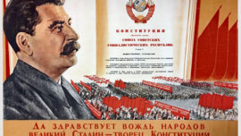 Vive le dirigeant du peuple le grand Staline – créateur de la constitution du socialisme victorieux et de la démocratie authentique !