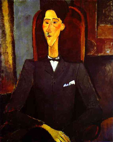Portrait du dramaturge contemporain Jean Cocteau par Amadeo Modigliani, 1916