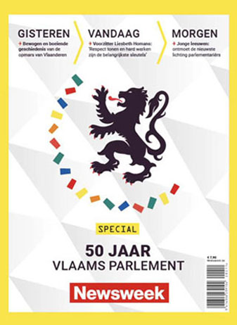 Edition spéciale "50 ans de Parlement flamand" du magazine Newsweek België