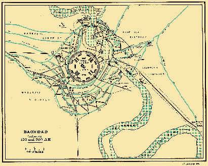 Bagdad plus d’un siècle après sa fondation ex nihilo en 762 à partir d’une garnison militaire par le califat abasside