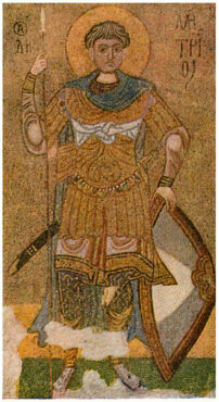 Demetrios de Thessalonique - Icone du monastère du Saint-Michel, à Kiev (XIe-XIIe siècles)