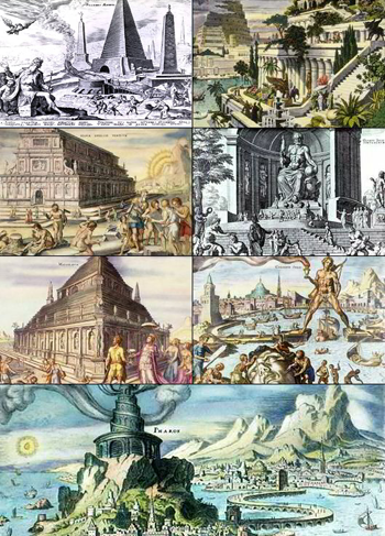 Les sept Merveilles du monde, gravure de Maarten von Heemskerck, 1572