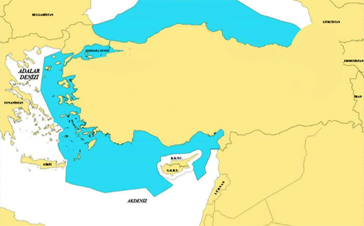 Carte de la Mavi Vatan