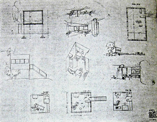 Des habitations modulables comme projet pour la ville de Magnitogorsk selon Mikhail Okhitovich