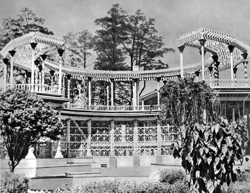Salon de thé à côté du pavillon de l’Ouzbékistan