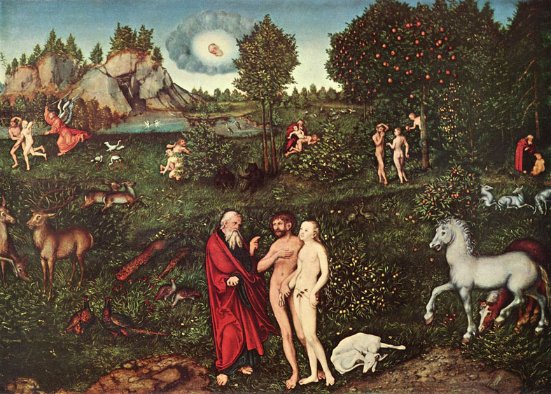 Le jardin d’Eden par Lucas Cranach l’Ancien (1472–1553)