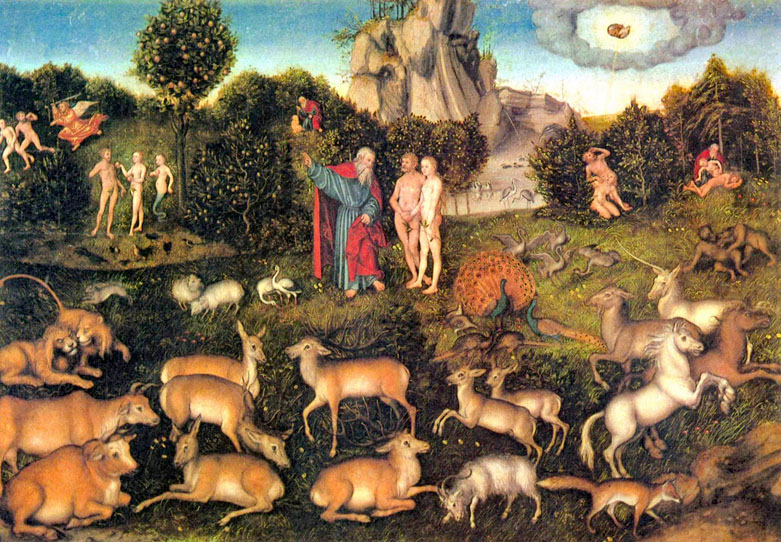 Le jardin d’Eden par Lucas Cranach l’Ancien (1472–1553)
