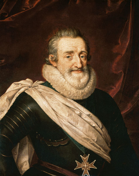 Henri IV, portrait en buste par Frans Pourbus le Jeune, XVIIe siècle.
