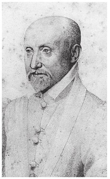 Portrait de Montaigne, dessiné par François Quesnel, vers 1588
