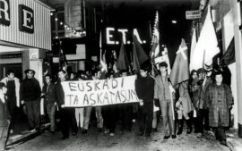 Manifestation indépendantiste pro-ETA à Bayonne contre le procès de Burgos, 1970