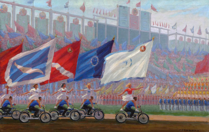 Sergueï Loutchichkine, Défilé au stade Dynamo, URSS 1936-1937