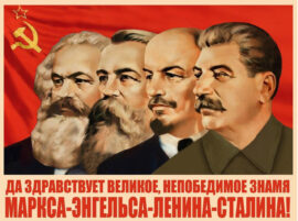 Vive la grande et invincible bannière de Marx, Engels, Lénine et Saline !