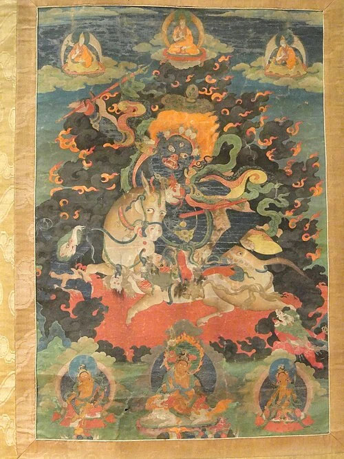 Palden Lhamo, divinité courroucée protectrice des enseignements du Bouddha, ainsi que du Tibet, Tibet, 18e siècle