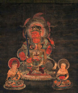 Représentation japonaise d’un démon de la tradition bouddhiste tibétaine, 12e siècle