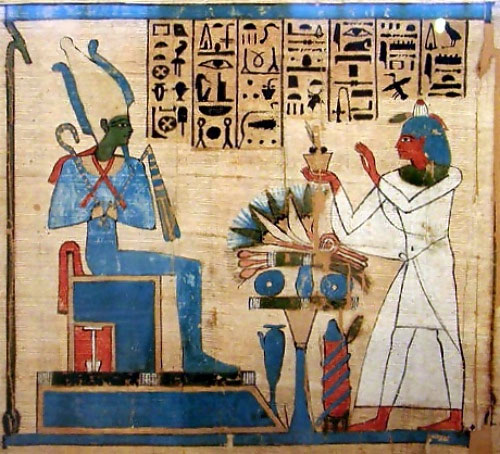 Livre des morts des 10e-9e siècles avant notre ère, avec Osiris qui lui-même a été assassiné mais a connu une renaissance