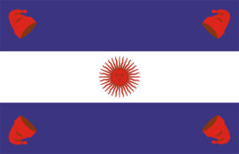 Le drapeau de la Confédération argentine, de 1852 à 1861