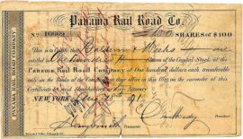 100 dollars d’investissement dans la Panama Railroad Company