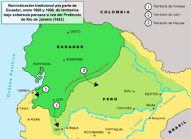 Les pertes de territoires, en vert clair (wikipedia)