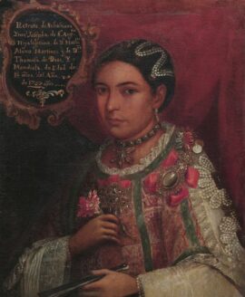 Sebastiana Inés Josefa de San Agustín, membre de la noblesse indienne (nahua) de Tlaleloco