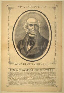 Pamphlet célébrant Miguel Hidalgo y Costilla et l’indépendance du Mexique