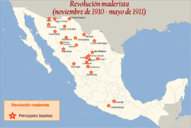 Les premières batailles en 1910-1911 (wikipedia)