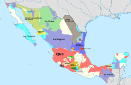 Les principaux cartels en 2025 (wikipedia)