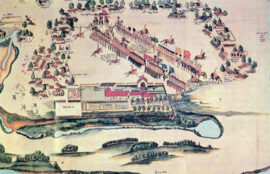 Une réduction guarani représentée au 17e siècle