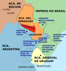 Les territoires perdus, il s’agit bien du tiers, car la carte est erronée: le nord du Paraguay appartient alors encore à la Bolivie (wikipedia)