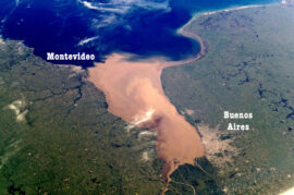 Le Río de la Plata, avec Buenos Aires et Montevideo