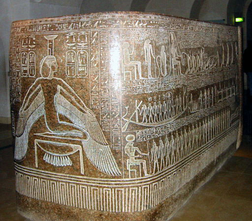 Sarcophage égyptien de Ramsès III, décédé en 1153 avant notre ère