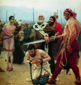 Saint Nicolas sauvant trois innocents de la mort