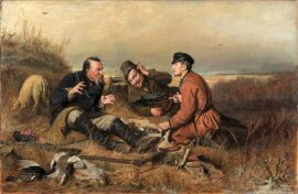 Les chasseurs se reposent